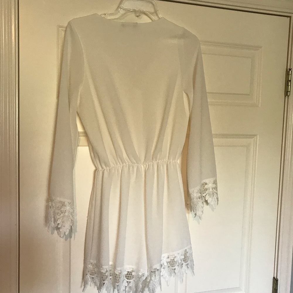 White romper dress.